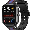 Strap-it Strap-it Bracelet sport spécial Xiaomi Amazfit GTS (noir/bleu) Strap-it Strap-it Bracelet sport spécial Xiaomi Amazfit GTS (noir/bleu)