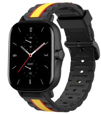 Strap-it Strap-it Bracelet sport spécial Amazfit GTS 2 (noir/jaune)