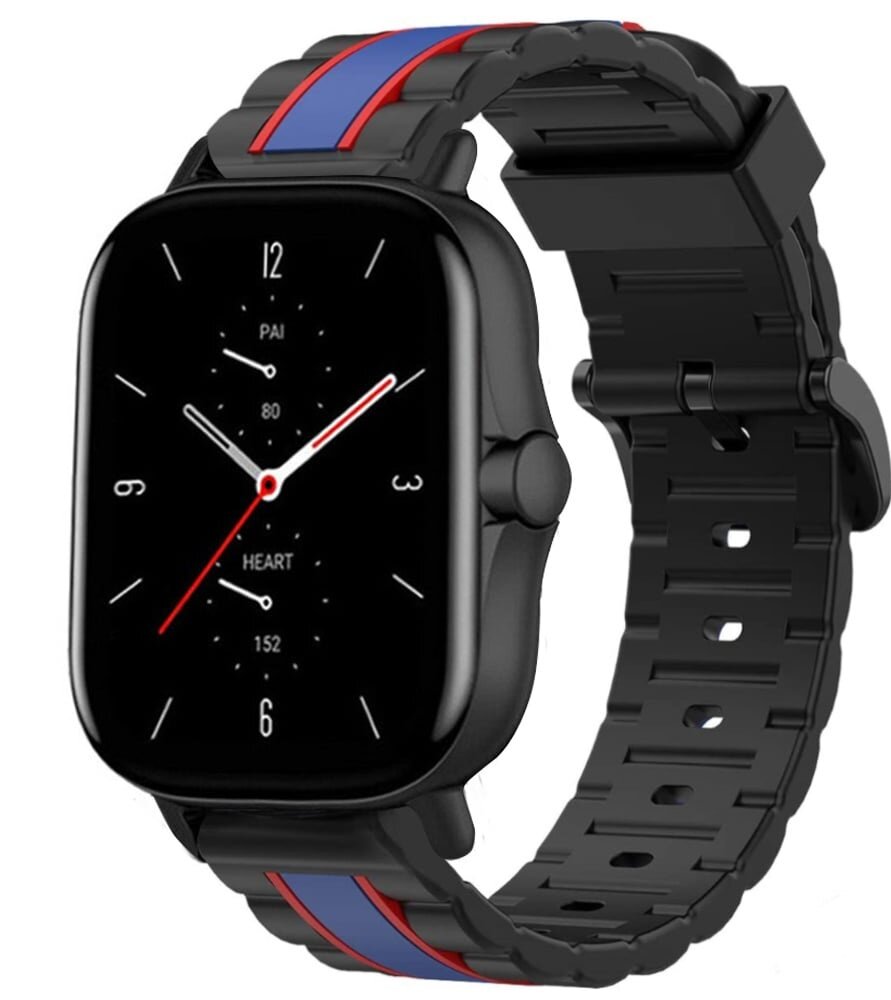 Strap-it Strap-it Bracelet sport spécial Amazfit GTS 2 (noir/bleu) Strap-it Strap-it Bracelet sport spécial Amazfit GTS 2 (noir/bleu)