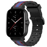 Strap-it Bracelet sport spécial Amazfit GTS 2 (noir/bleu)