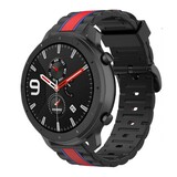 Strap-it Bracelet sport spécial Xiaomi Amazfit GTR (noir/rouge)