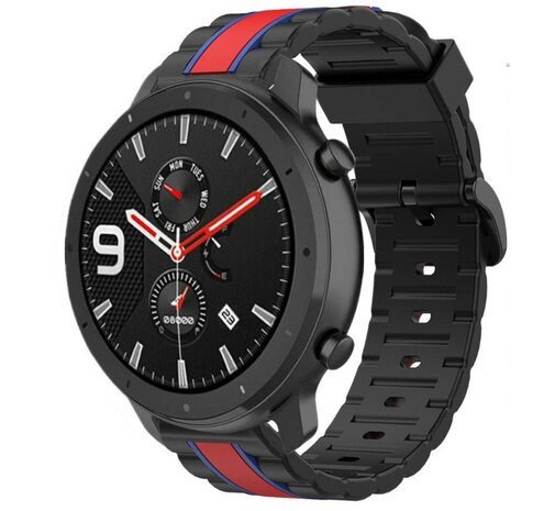 Strap-it Strap-it Bracelet sport spécial Xiaomi Amazfit GTR (noir/rouge) Strap-it Strap-it Bracelet sport spécial Xiaomi Amazfit GTR (noir/rouge)