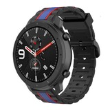 Strap-it Bracelet sport spécial Xiaomi Amazfit GTR (noir/bleu)
