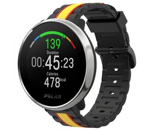 Strap-it Bracelet sport spécial Polar Ignite (noir/jaune)