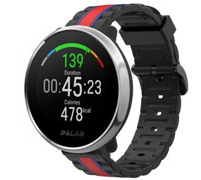 Strap-it Bracelet sport spécial Polar Ignite (noir/rouge)