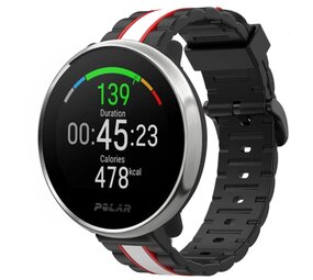 Strap-it Bracelet sport spécial Polar Ignite (noir/blanc)