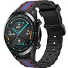 Strap-it Strap-it Bracelet sport spécial Huawei Watch GT 2 46mm (noir/bleu) Strap-it Strap-it Bracelet sport spécial Huawei Watch GT 2 46mm (noir/bleu)