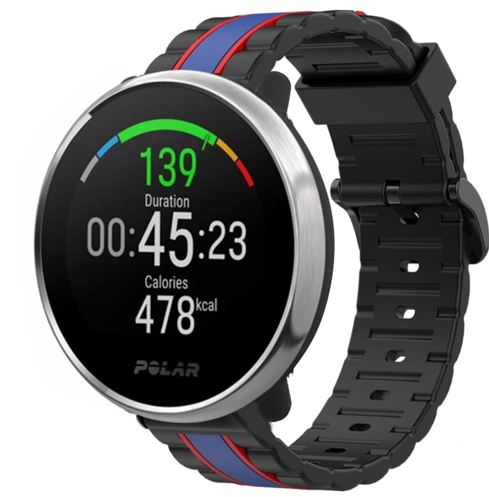 Strap-it Strap-it Bracelet sport spécial Polar Unite (noir/bleu) Strap-it Strap-it Bracelet sport spécial Polar Unite (noir/bleu)