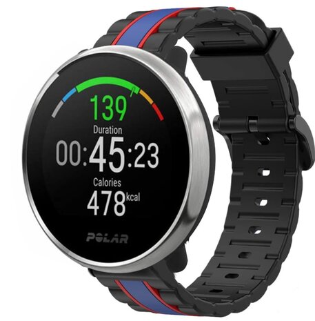 Strap-it Strap-it Bracelet sport spécial Polar Unite (noir/bleu) Strap-it Strap-it Bracelet sport spécial Polar Unite (noir/bleu)
