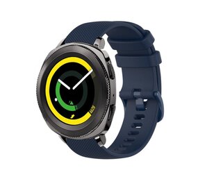 Strap-it Bracelet silicone luxe Samsung Gear Sport (bleu foncé)
