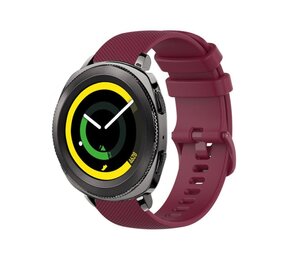 Strap-it Bracelet silicone luxe Samsung Gear Sport (bordeaux)