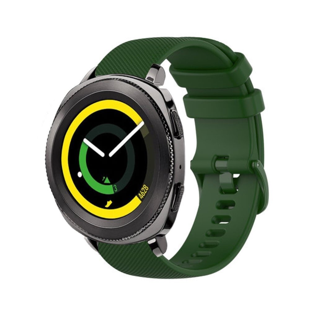 Strap-it Strap-it Bracelet silicone luxe Samsung Gear Sport (vert armée)