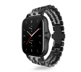 Strap-it Bracelet acier duo Amazfit GTS 3 (noir/argent) Strap-it Bracelet acier duo Amazfit GTS 3 (noir/argent)
