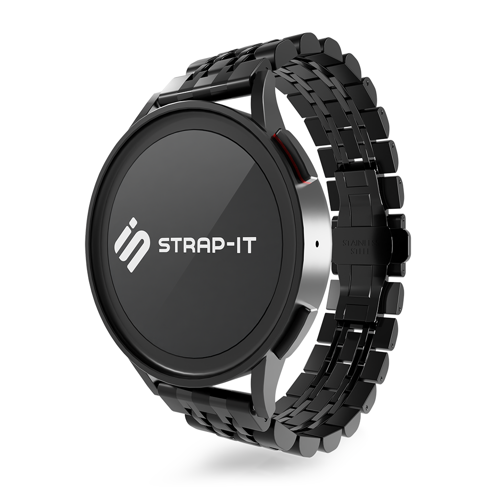 Strap-it Strap-it Bracelet acier duo Xiaomi Amazfit GTR (noir) Strap-it Strap-it Bracelet acier duo Xiaomi Amazfit GTR (noir)