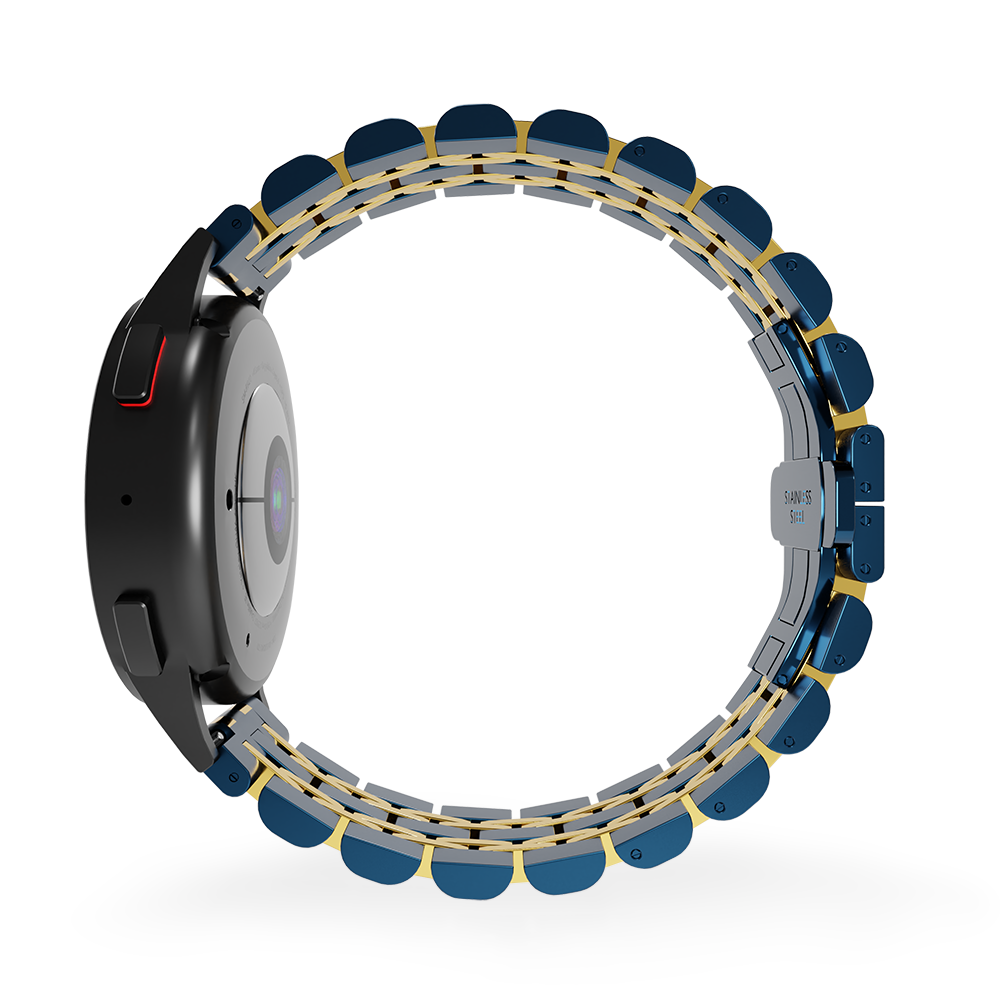 Strap-it© Strap-it Bracelet acier duo Polar Vantage M (bleu/or)