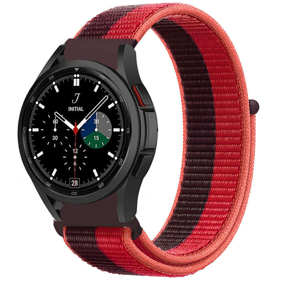 Strap-it Strap-it Samsung Galaxy Watch 4 Classic 42mm  nylon band (cherry magenta)