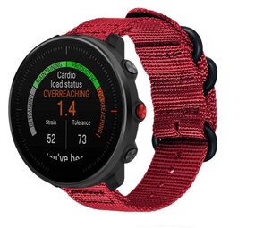 Strap-it Bracelet nylon á boucle Polar Vantage M (rouge)