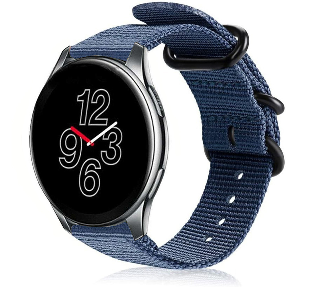 Strap-it Strap-it Bracelet nylon á boucle OnePlus Watch (bleu)