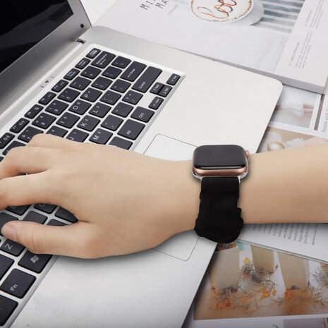 Strap-it Strap-it Bracelet chouchou Apple Watch (noir)