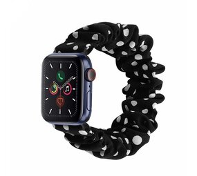 Strap-it Bracelet chouchou Apple Watch (noir à pois)