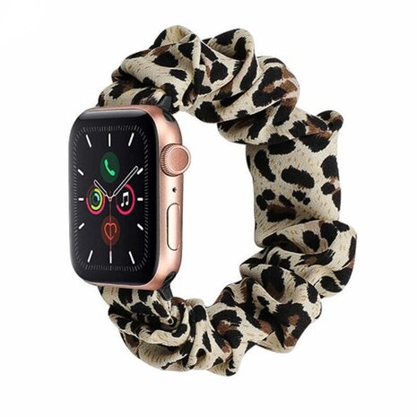 Strap-it Strap-it Bracelet chouchou Apple Watch (léopard)