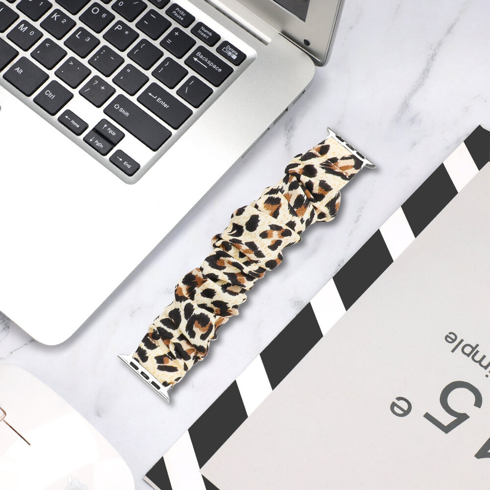 Strap-it Strap-it Bracelet chouchou Apple Watch (léopard)