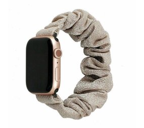 Strap-it Bracelet chouchou Apple Watch (beige brillant)