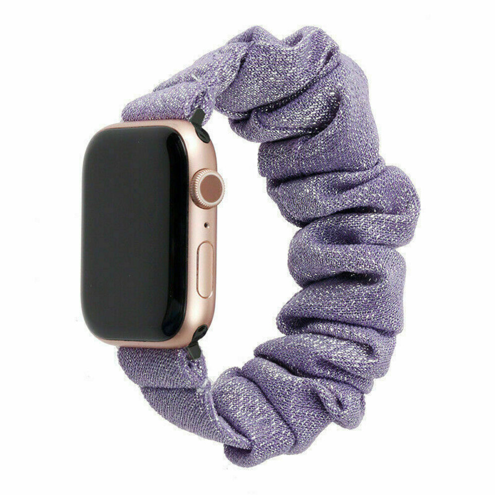 Strap-it Strap-it Bracelet chouchou Apple Watch (violet brillant)