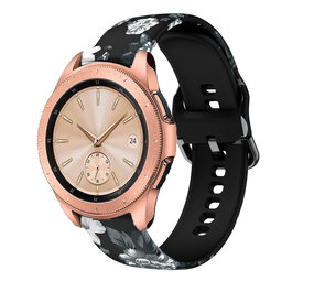Strap-it Bracelet Grey Flower Samsung Galaxy Watch 42mm