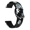 Strap-it Strap-it Bracelet Grey Flower Samsung Galaxy Watch 42mm bandje Strap-it Strap-it Bracelet Grey Flower Samsung Galaxy Watch 42mm bandje
