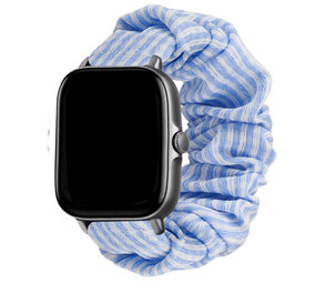 Strap-it Bracelet chouchou Xiaomi Amazfit GTS (bleu rayé)