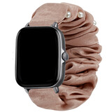 Strap-it Bracelet chouchou Amazfit GTS 2 (beige avec perles)