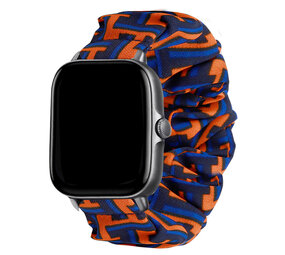 Strap-it Bracelet chouchou Amazfit GTS 3 (noir/orange/bleu)