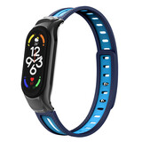 Strap-it Bracelet de sport avec cadre Xiaomi Mi Band 7 (bleu duo)