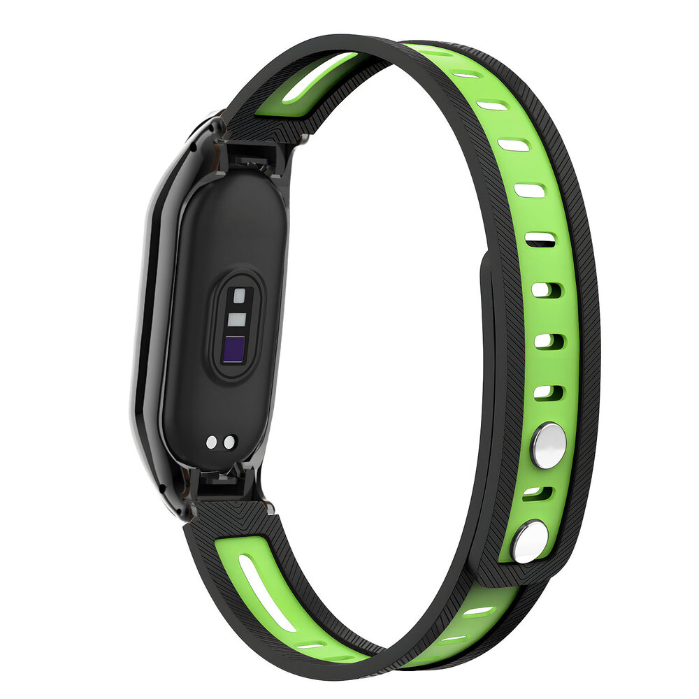 Strap-it Strap-it Bracelet de sport avec cadre Xiaomi Mi Band 7 (noir/vert) Strap-it Strap-it Bracelet de sport avec cadre Xiaomi Mi Band 7 (noir/vert)