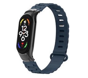 Strap-it Bracelet TPU avec cadre Xiaomi Mi Band 7 (bleu foncé)