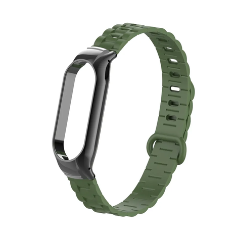 Strap-it Strap-it Bracelet TPU avec cadre Xiaomi Mi Band 7 (vert armée)