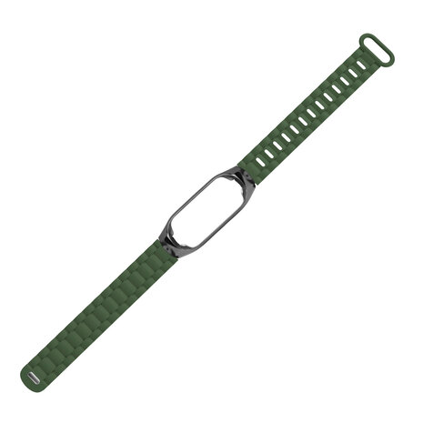Strap-it Strap-it Bracelet TPU avec cadre Xiaomi Mi Band 7 (vert armée)