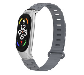 Strap-it Bracelet TPU avec cadre Xiaomi Mi Band 7 (gris foncé)