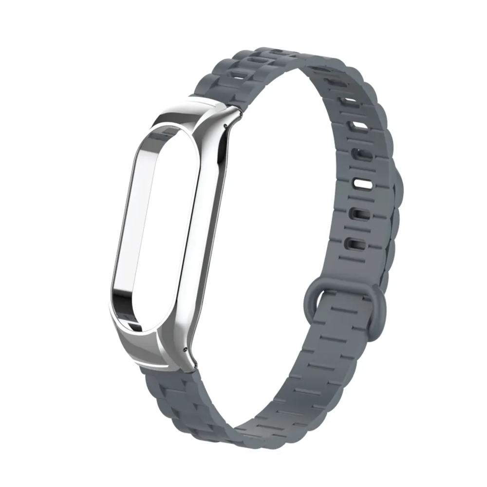 Strap-it Strap-it Bracelet TPU avec cadre Xiaomi Mi Band 7 (gris foncé)