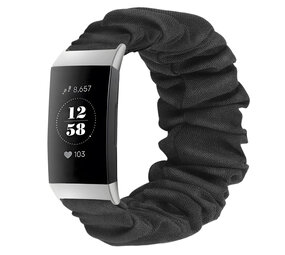 Strap-it Bracelet chouchou Fitbit Charge 3 (noir)