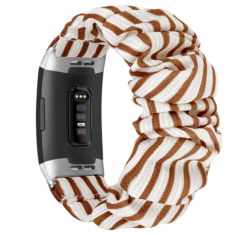 Strap-it Strap-it Bracelet chouchou Fitbit Charge 3 (vintage)