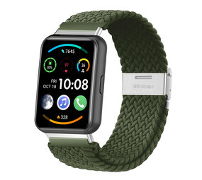 Strap-it Bracelet tressé Huawei Watch Fit 2 (vert)