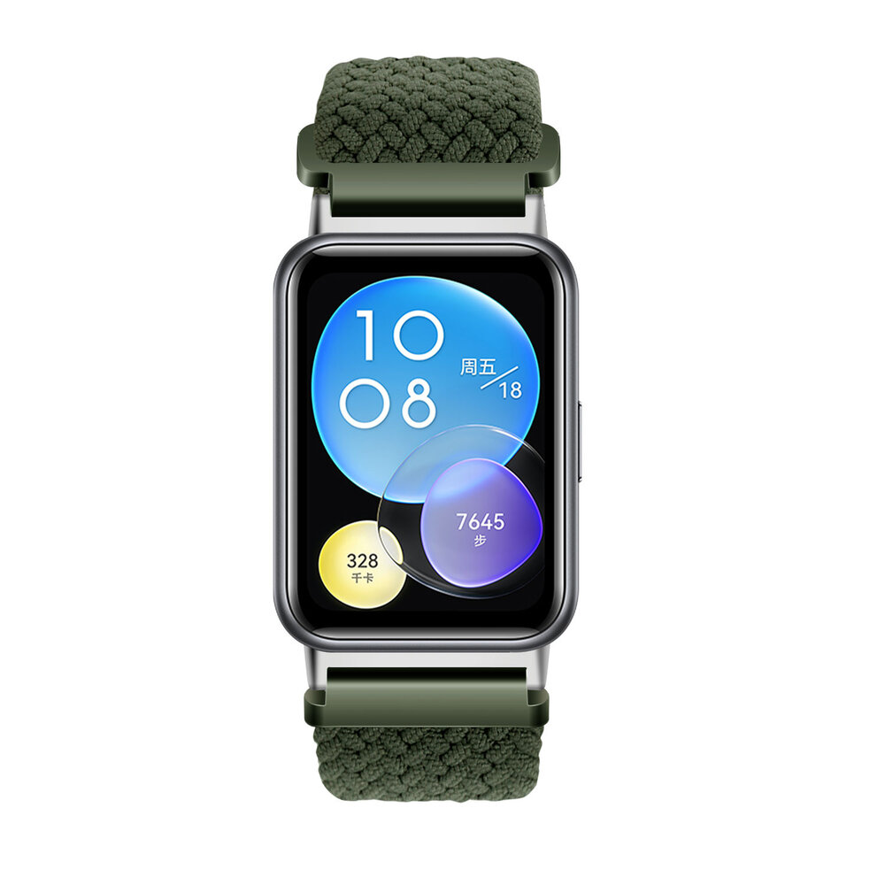 Strap-it Strap-it Bracelet tressé Huawei Watch Fit 2 (vert)