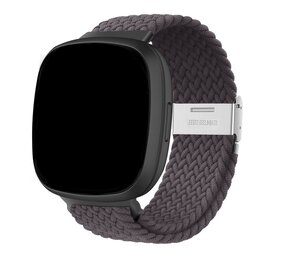 Strap-it Bracelet tressé réglable Fitbit Sense (gris foncé)