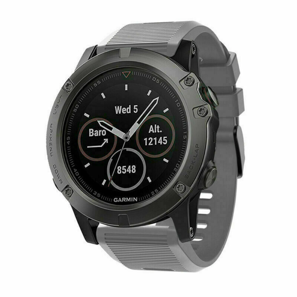 Strap-it Strap-it Bracelet silicone Garmin Fenix ​​​​5x / 6x (gris)