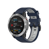 Strap-it Bracelet sport á boucle Garmin Fenix ​​​​5x / 6x (bleu/gris)