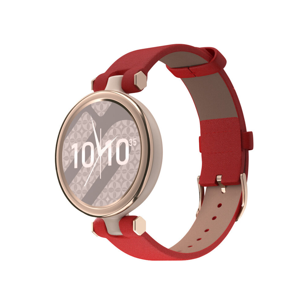 Strap-it Strap-it Bracelet cuir Garmin Lily (rouge)