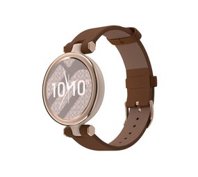 Strap-it Bracelet cuir Garmin Lily (brun)