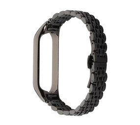 Strap-it Bracelet en métal Xiaomi Mi Band 7 (noir)